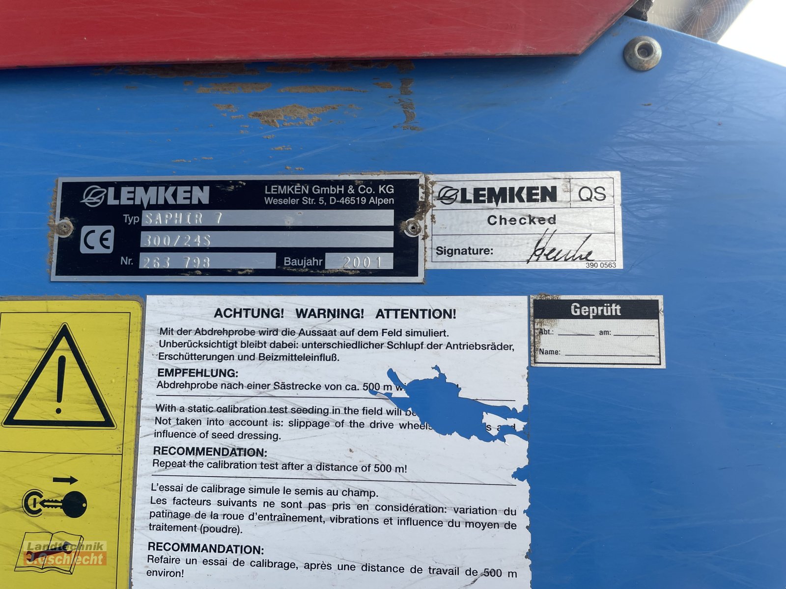 Lemken Zirkon 7/300 + Saphir 7/300 Drillmaschinenkombination – Bild 9